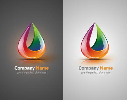 Abstract Company Logo - Colorful abstract company logos set vector 05 free download