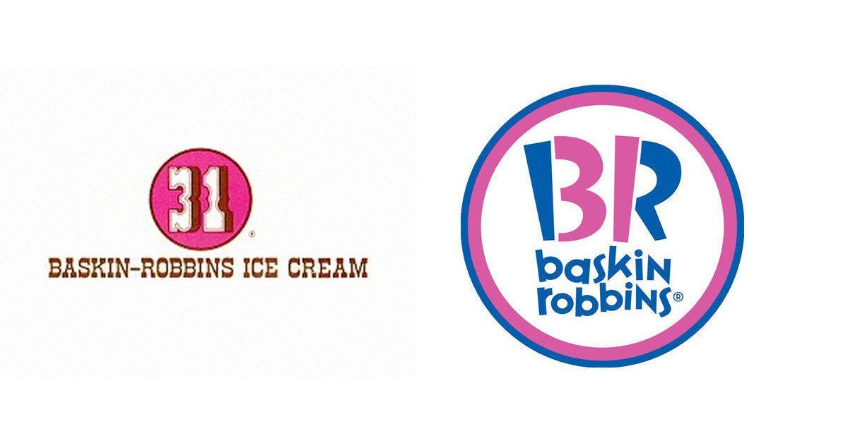 Old Baskin Robbins Logo - Then and Now: The evolution of 23 fast food logos