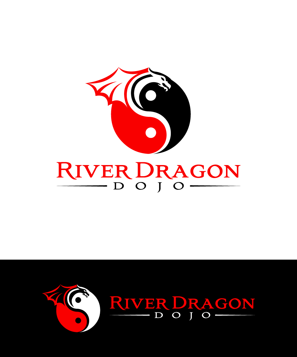 River Dragon Logo - Bold, Serious, Martial Art Logo Design for River Dragon Dojo