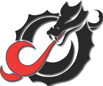 River Dragon Logo - Artist Unknown. Dragons, Black & White. Logos, University