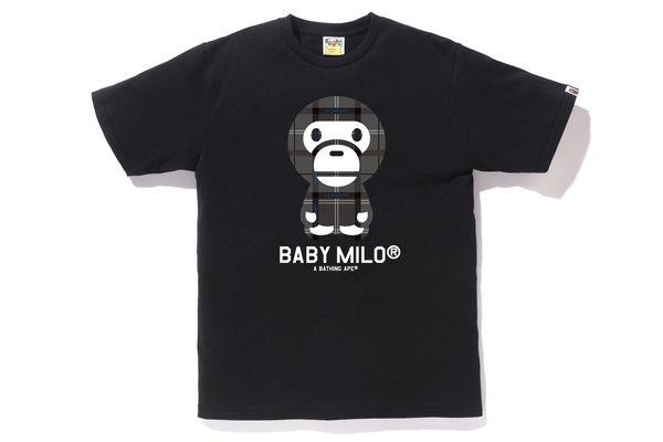 White BAPE Logo - A Bathing Ape (Bape) Bape Logo Check Tee Online Shop
