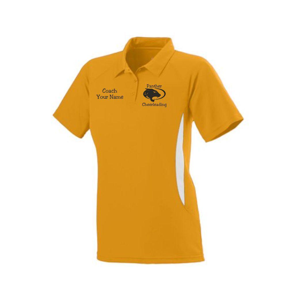 Gold Polo Logo - LADIES MISSION CHEER POLO. Choice Awards & Apparel