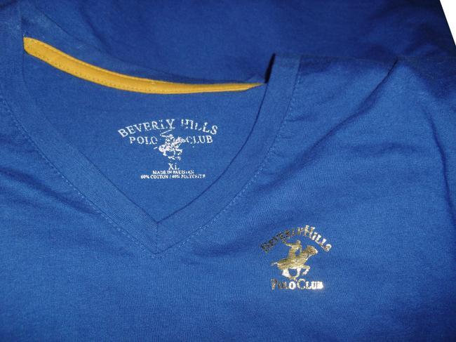 Gold Polo Logo - Beverly Hills Polo Club Lapis Lazuli Blue Bhpc Logo Gold Print ...