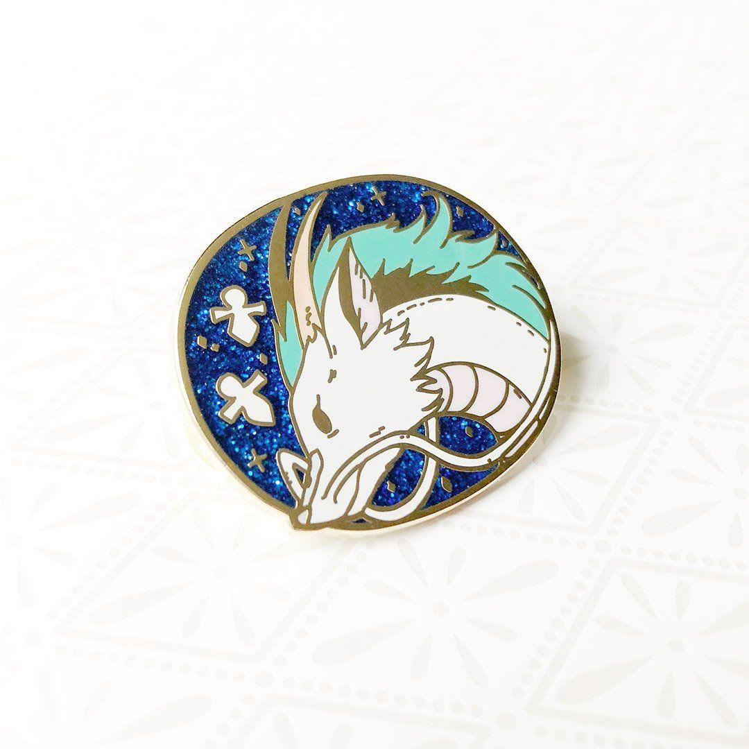 River Dragon Logo - Haku the River Dragon Enamel Pin [Studio Ghibli Collection]