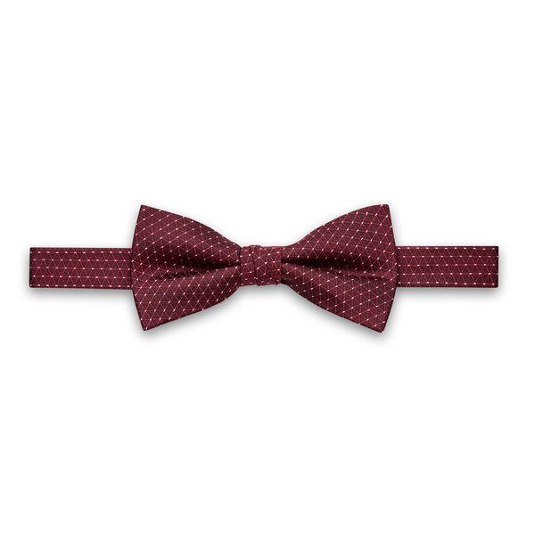 Red Bow Tie with White Triangles Logo - Dayne Geo Bow Tie