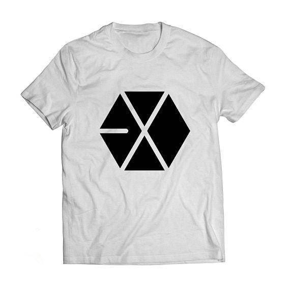 EXO Logo - EXO Logo Unisex Korea Short Sleeve T Shirt moletom do tumblr t shirt ...