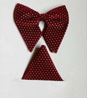 Red Bow Tie with White Triangles Logo - Smartlook Butterfly Bow Tie With Pocket Filler. Price