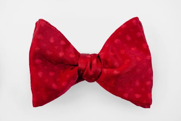 Red Bow Tie with White Triangles Logo - Carrot & Gibbs. Carrot & Gibbs Bow Ties