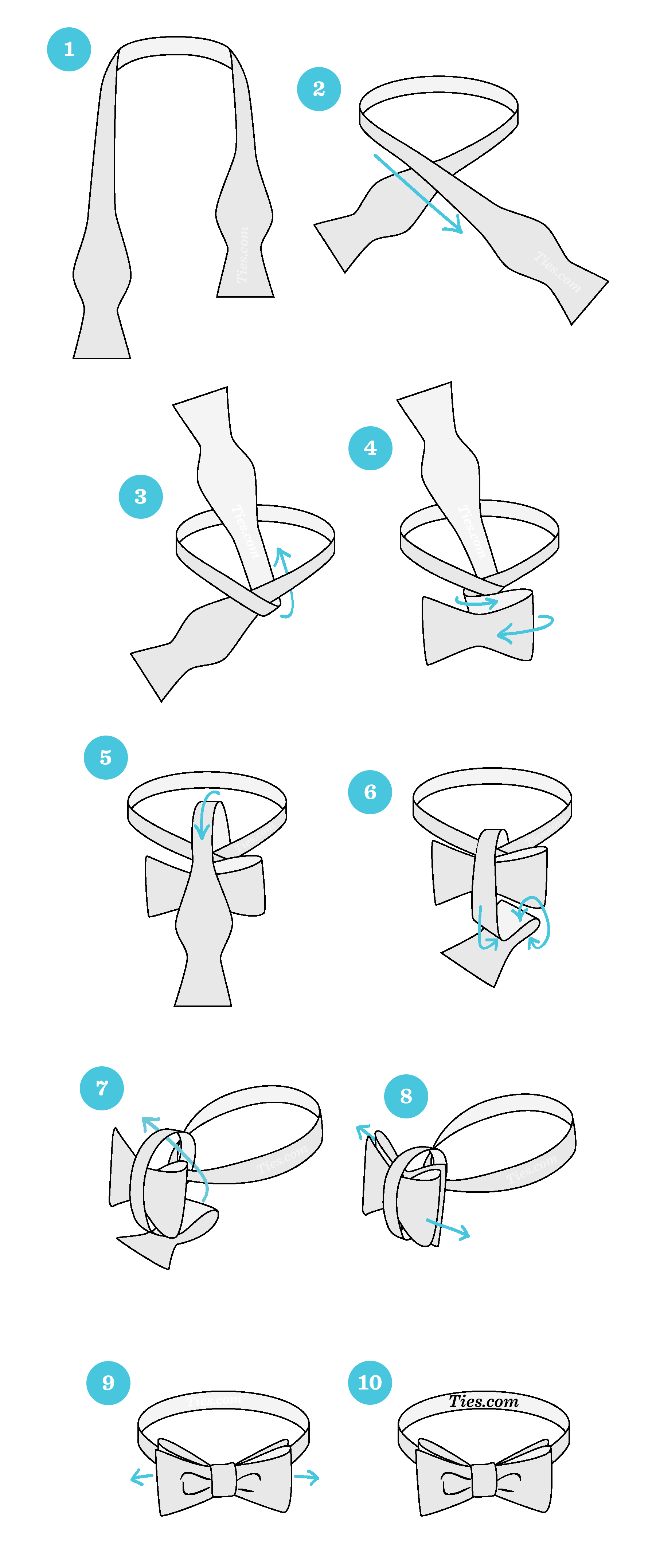 Red Bow Tie with White Triangles Logo - How To Tie A Bow Tie