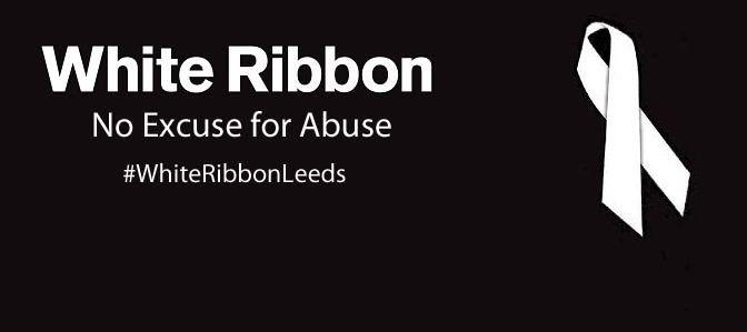 Black and White Ribbon Logo - White Ribbon