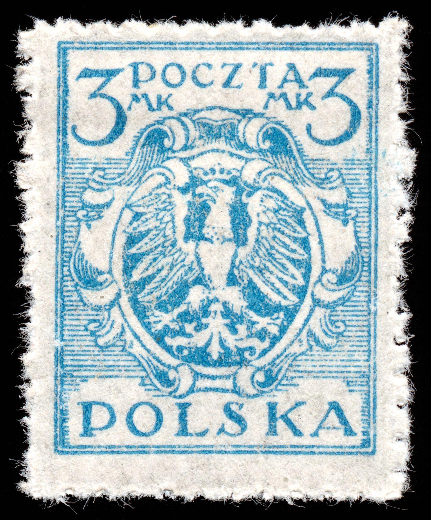 Blue Eagle Crest Logo - Free photo: Blue Eagle Crest Stamp, Postage, Polska
