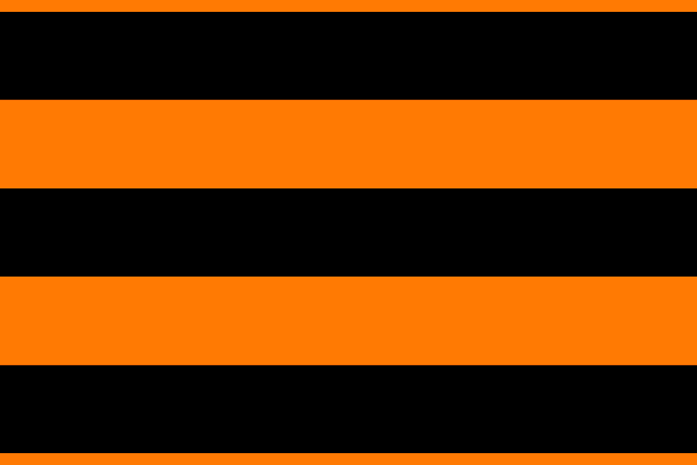 Colorado Orange and Black Stars Logo - Ribbon of Saint George