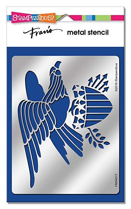 Blue Eagle Crest Logo - STAMPENDOUS Fran's Metal Stencil -Eagle Crest