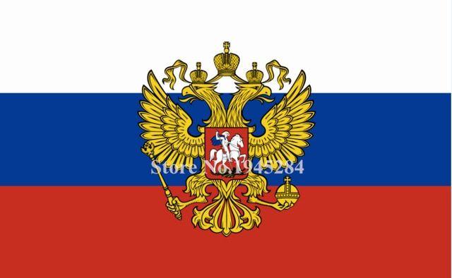 Blue Eagle Crest Logo - Russia Imperial with Eagle Crest Russian Flag New 3x5ft 150x90cm