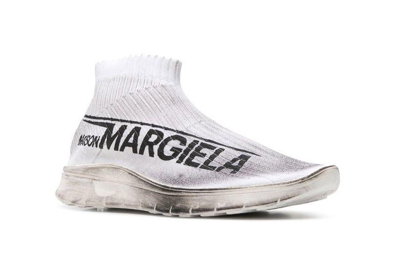 Shoes Hypebeast Logo - Maison Margiela Dirty Logo Sock Sneaker