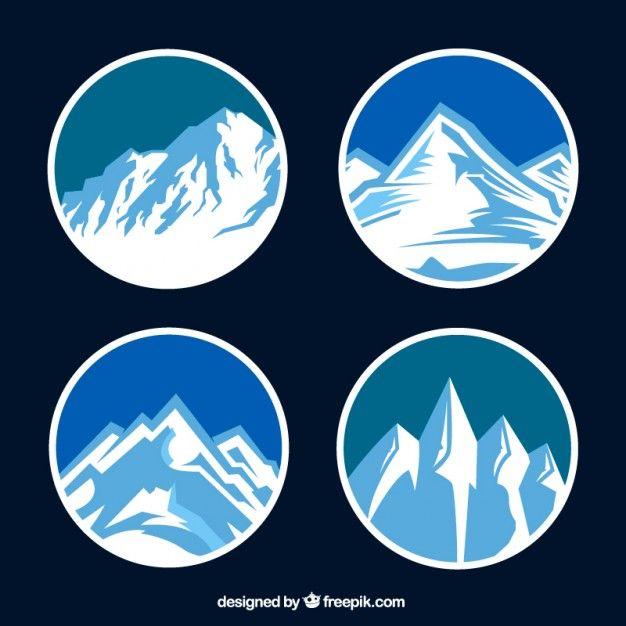 Snowy Mountain Logo - Snowy mountains Vector