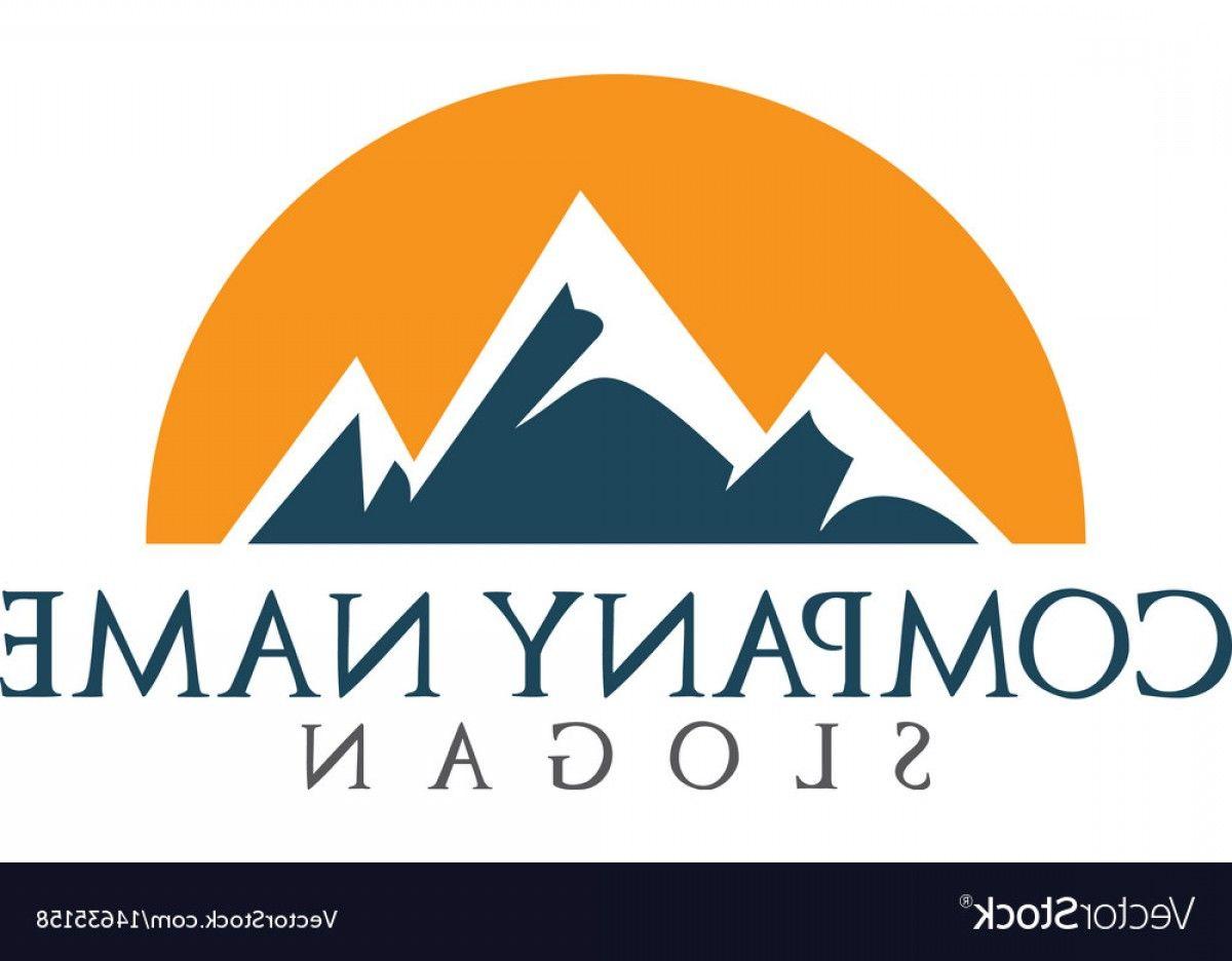 Snowy Mountain Logo - Snowy Mountain And Sun Logo Design Vector | SHOPATCLOTH