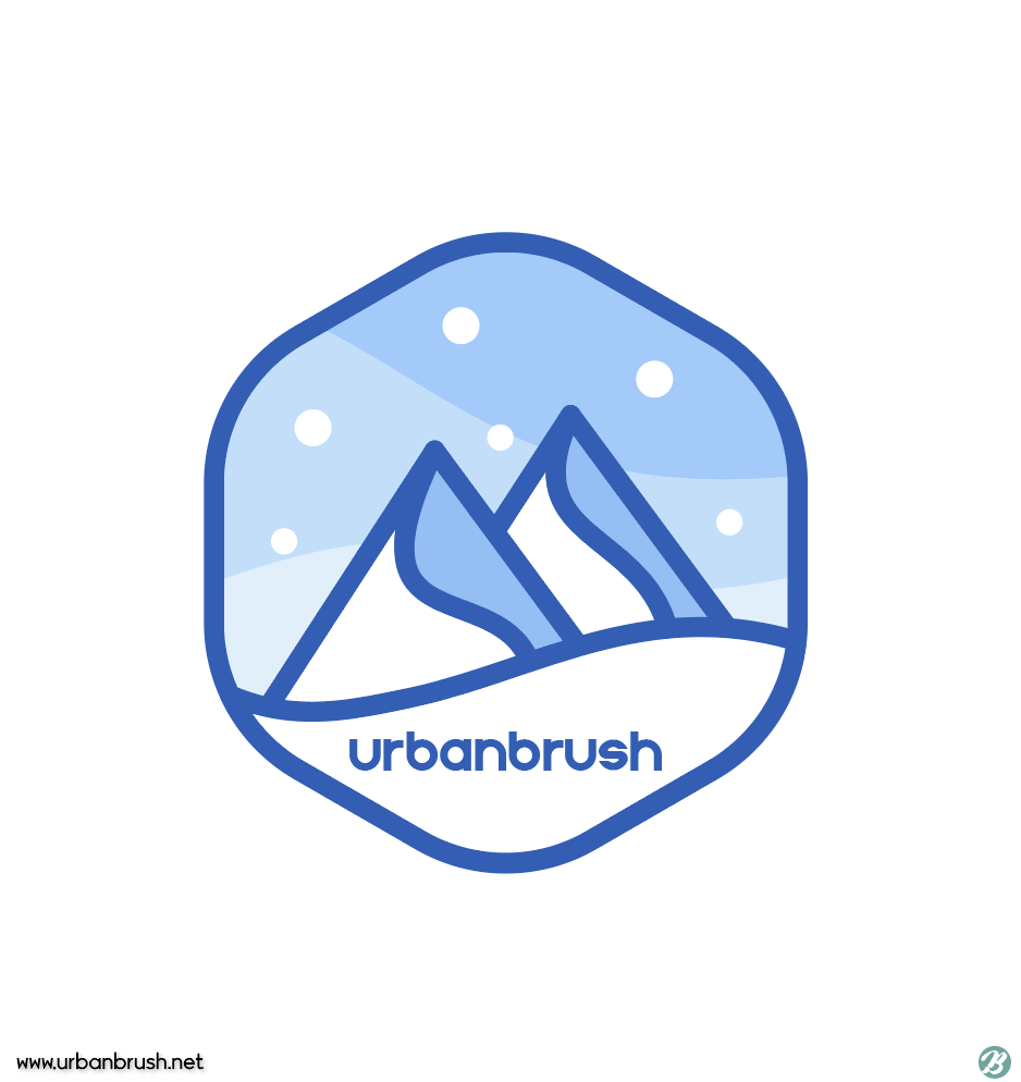Snowy Mountain Logo - Snow mountain logo illustration ai Download free illustation vector