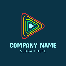 Yellow Blue Triangle Logo - Free Video Logo Designs | DesignEvo Logo Maker