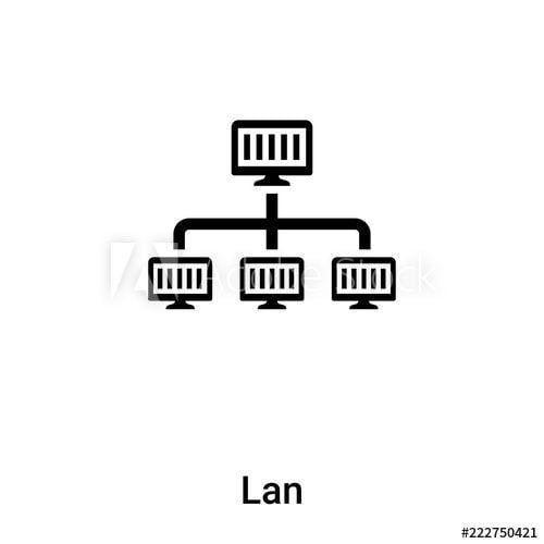 Lan Logo - Lan icon vector isolated on white background, logo concept of Lan