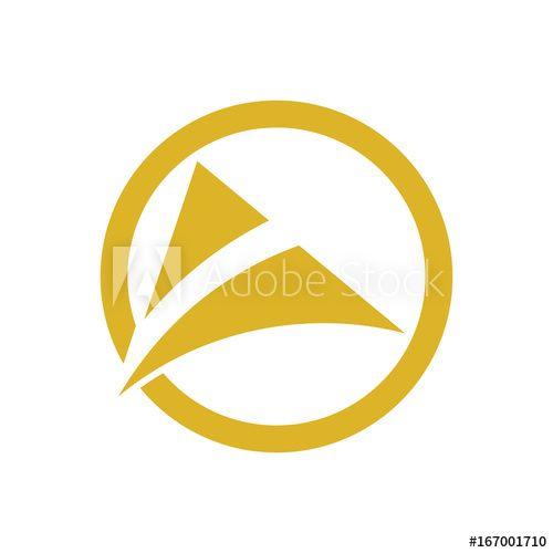 Yellow Triangle Company Logo - circle triangle swirl company logo this stock vector