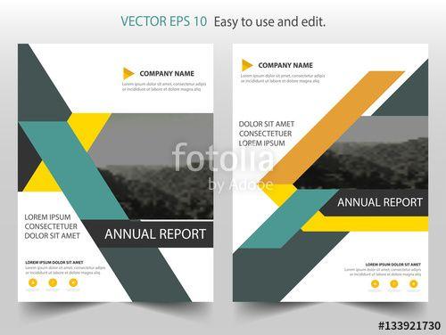 Yellow Triangle Company Logo - Green Yellow Triangle Vector business proposal Leaflet Brochure