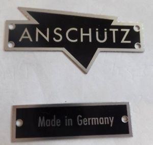 Anschutz Logo - ANSCHÜTZ Anschutz Logo metal two parts | eBay