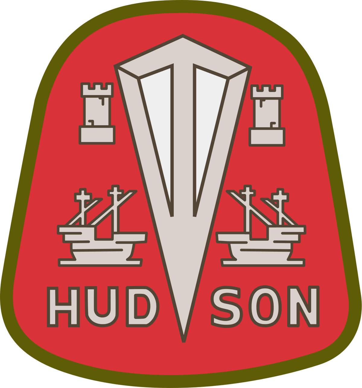 Red Triangular Automotive Logo - Hudson Motor Car Company