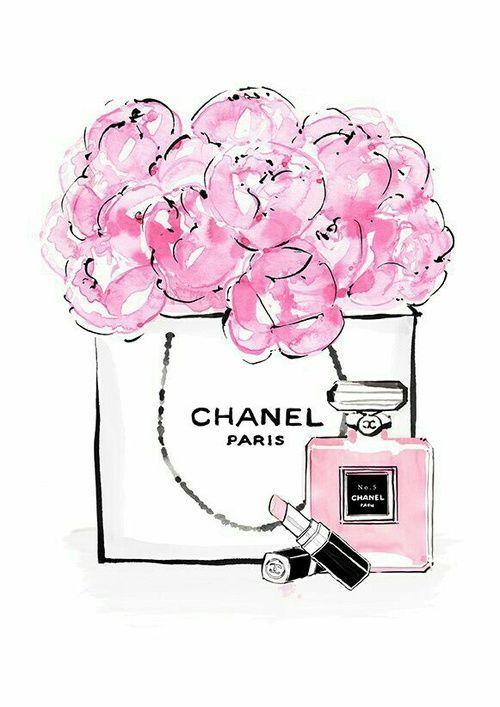Pink Chanel Flower Logo - chanel, flowers, and pink Bild | backgrounds | Drawings, Wallpaper, Art