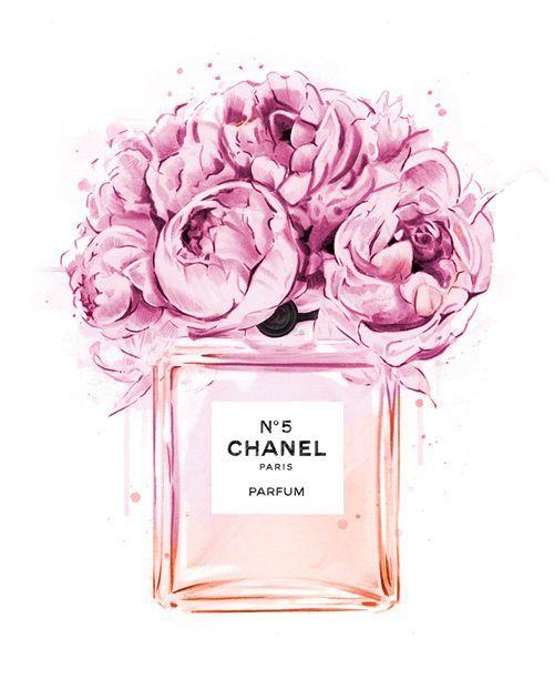 Pink Chanel Flower Logo - chanel, flowers, and pink. Girly. Art, Illustration