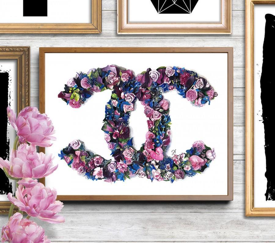 Pink Chanel Flower Logo - Chanel Print, Chanel Illustration, Chanel Flowers, Chanel Art