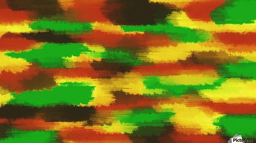 Red Yellow Brown Green Logo - green red yellow and brown painting abstract background - TimmyLA Canvas