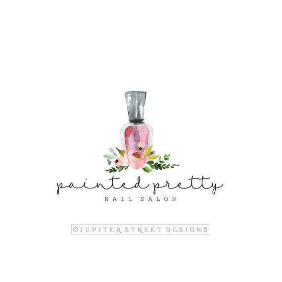 Perfume Flower Logo - Logo Design-Make Up Logo-Flower Logo-Etsy Logo-Nail Salon | Etsy