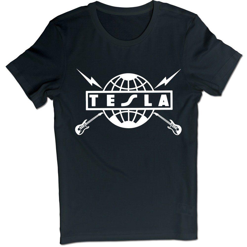 Tesla Band Logo - Amazon.com: Tesla Rock Band Logo Shirts For Men Black: Clothing