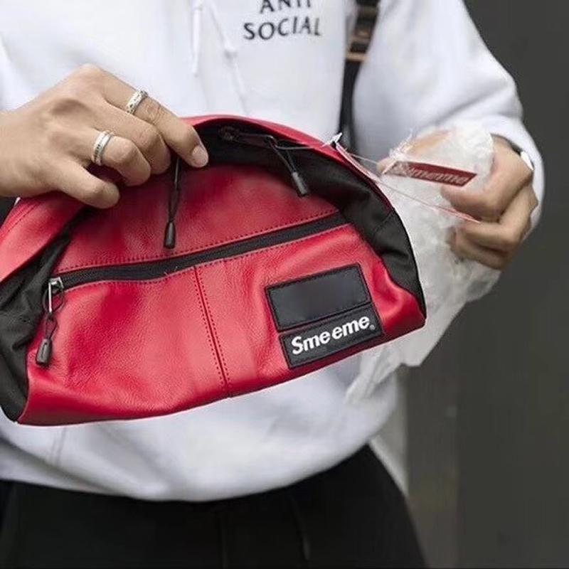 Plain Red Box Logo - 18SS Box Logo Printed Plain Bag Men Women Outdoor Fashion Retro ...