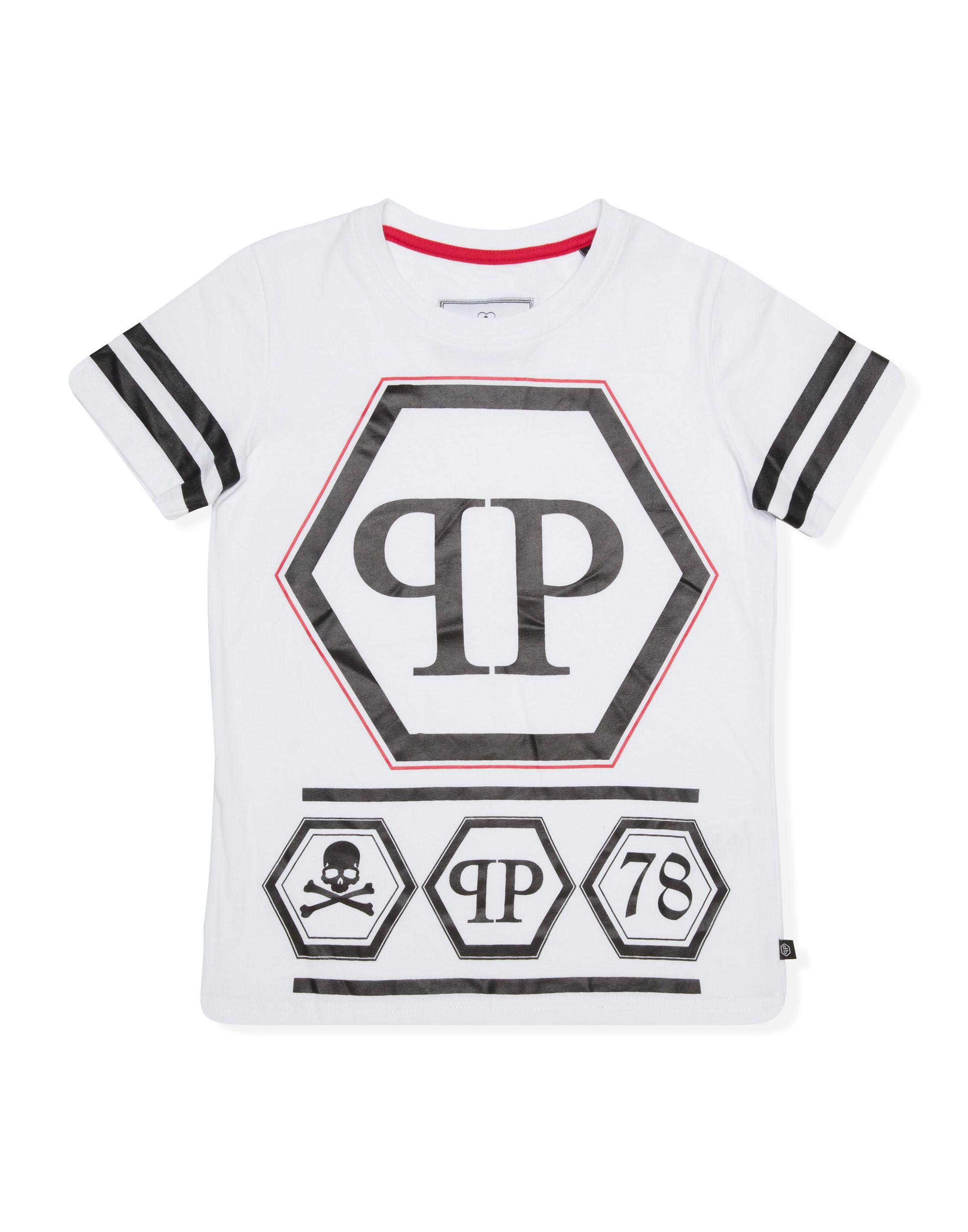 Pp Logo - T Shirt Round Neck SS PP Logo. Philipp Plein Junior