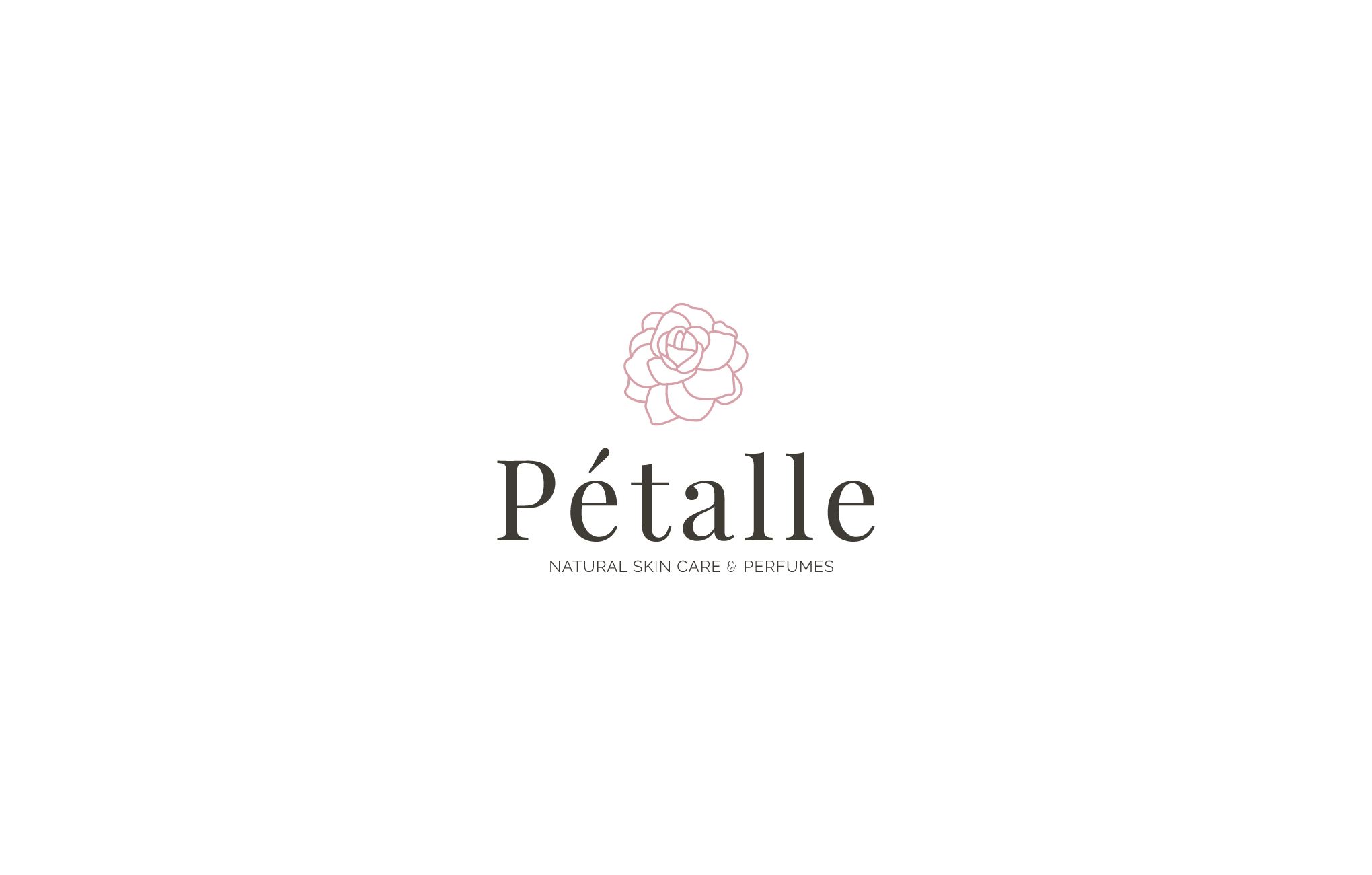 Perfume Flower Logo - Feminine Logo for PéTalle Natural Skin Care and Perfume - Design Ideas