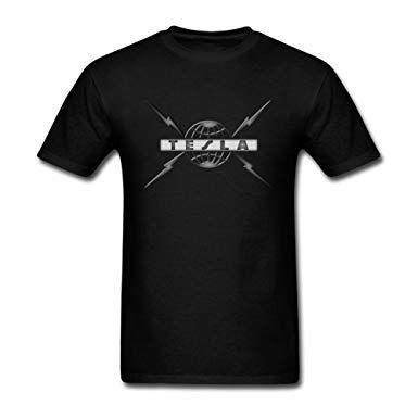 Tesla Band Logo - Spend freely Men's Tesla Band Logo Short Sleeve T shirt S: Amazon.co