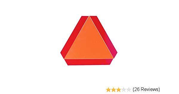 Red Triangular Automotive Logo - Safety Vehicle Emblem SMV DECAL S276.5 Slow Moving