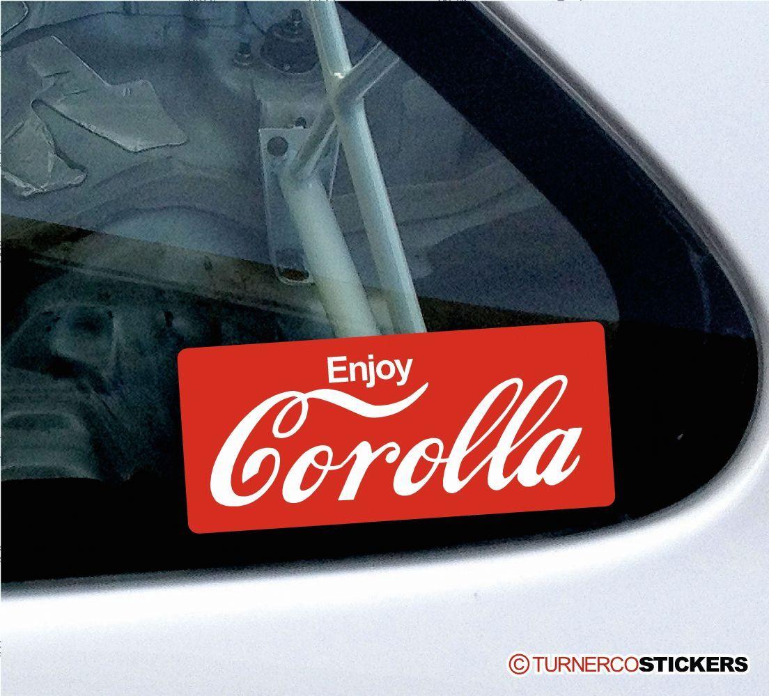 Clean Funny Logo - Toyota Corolla funny logo style sticker decal