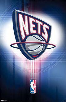 Official NBA Logo - New Jersey Nets Official NBA Logo Poster - Costacos Sports ...