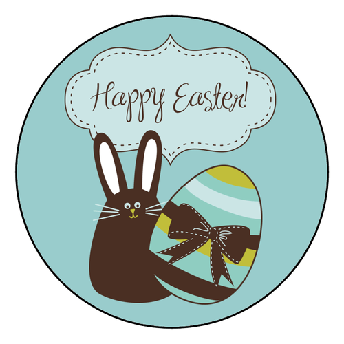 Easter Bunny Logo - Easter Bunny Jar Label - Label Templates - OL350 - OnlineLabels.com