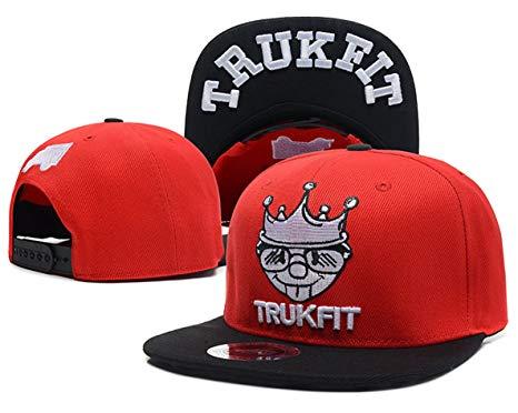 Red Gray Black White Logo - Trukfit Hysteresen Hat / hats (red with white Logo and black edge ...