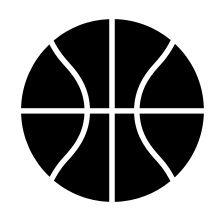 Black and White Basketball Logo - basketball « Cook County Community YMCA