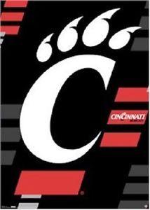 Cincinnati Team Logo - NCAA CINCINNATI BEARCATS TEAM LOGO POSTER NEW 22x34 FAST FREE SHIP