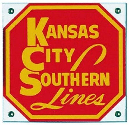 Knasas City Southern Logo - Country Trains PSKCSZ Kansas City Southern Lines Logo Porcelain Sign ...