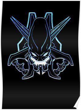 Halo Spartan Logo - Halo - Legendary Logo (Neon Light Effect) Poster | Products | Halo ...