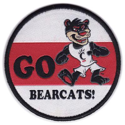 Cincinnati Team Logo - CINCINNATI BEARCATS NCAA COLLEGE 3 ROUND GO BEARCATS MASCOT TEAM