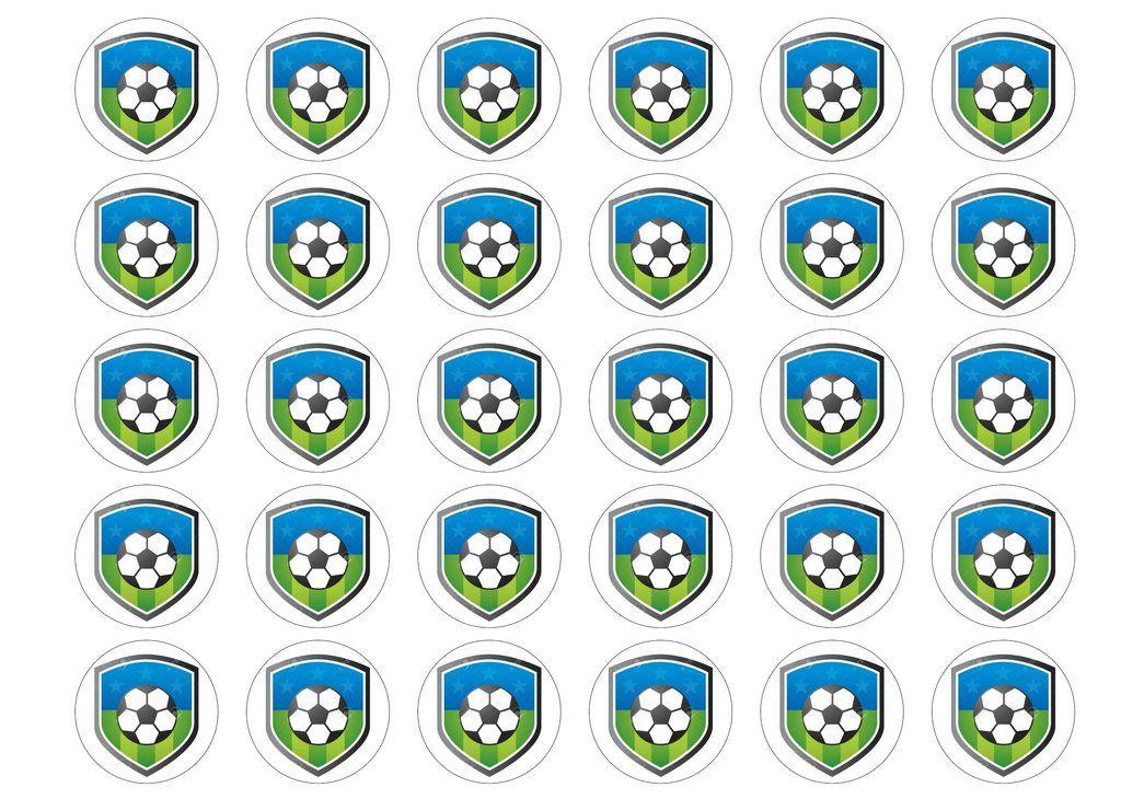 Generic Football Logo - Football Badges – My Cupcake Toppers