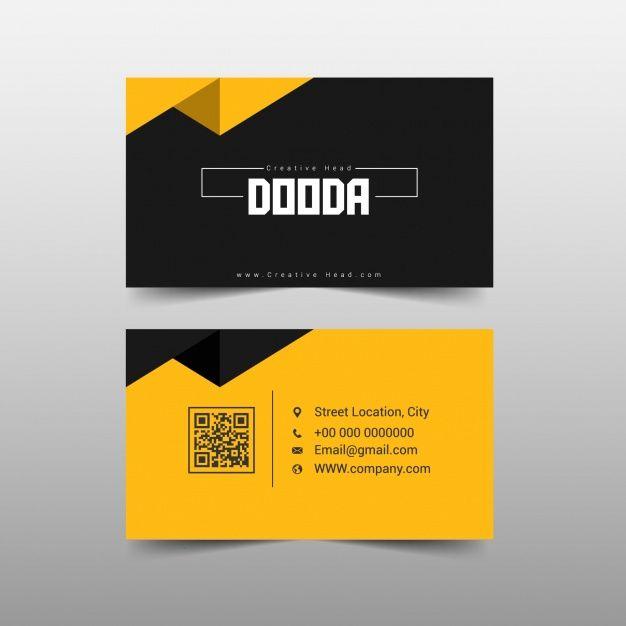 Black Yellow Company Logo - Black and yellow business card Vector | Free Download